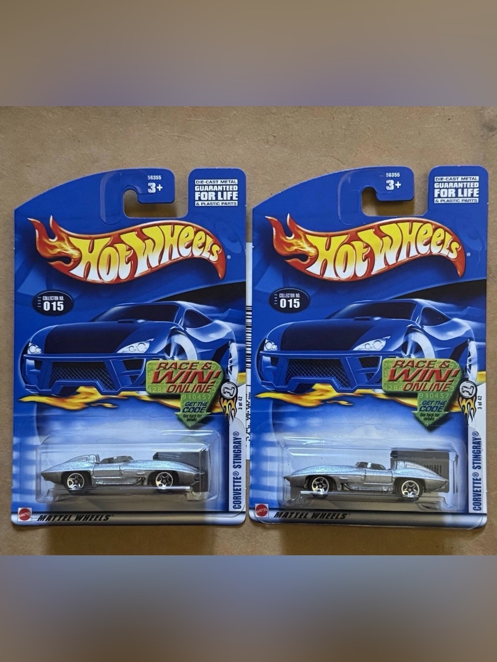 Error 2003 HOT WHEELS First Editions Corvette Stingray 3/42 Collector #015 ERROR